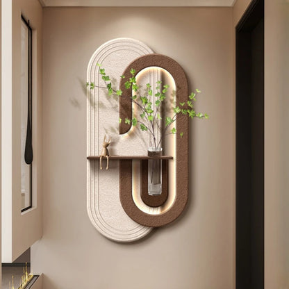 Decorazioni per l'ingresso Lampade da parete a LED Pianta verde Corridoio Corridoio Moderno dipinto sospeso Luci murali per vasi da soggiorno di fascia alta