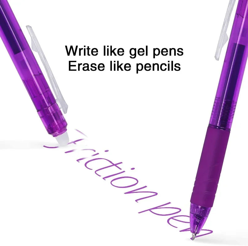 0.7mm Penna Cancellabile Magica Presse Penna Gel Set 8 Colori Cancellabile Asta di Ricarica Inchiostro Gel Cancelleria Penne Retrattili Maniglia Lavabile Asta