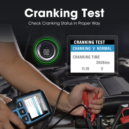 TOPDON BT200 Tester batteria portatile Strumenti di test di avviamento di ricarica per auto 12V Monitor batteria diagnostica automobilistica 100-2000CCA