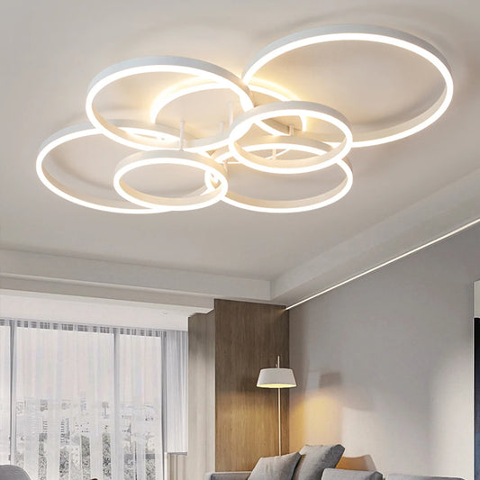 Lampadario a LED moderno per illuminazione a soffitto, ideale per soggiorno, studio, camera da letto, lampada da soffitto dimmerabile, lampade decorative per illuminazione interna.