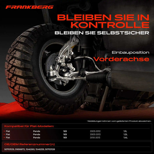Braccio di controllo anteriore sinistro e destro Frankberg 6X per Fiat Panda 169 1.1L 1.2L 1.4L 50703129 51856872 1546260 1546259 50703128