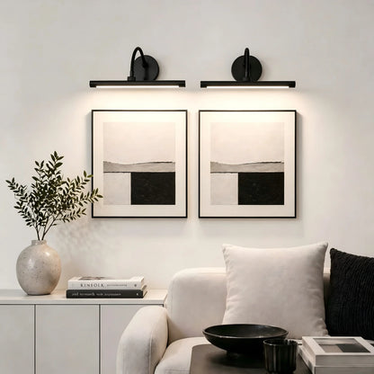 Lampada per Quadri da Parete Nera Ricaricabile Senza Fili con Telecomando, Luce LED Magnetica per Dipinti con Display a Colori