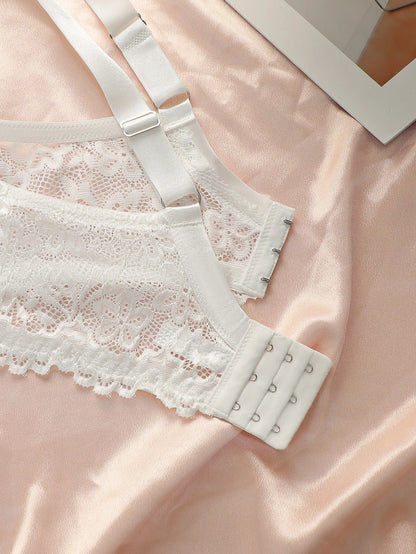 Intimo vintage elegante taglie forti in pizzo a coppa piena sottile a doppio strato sexy taglie forti per donna MR3050