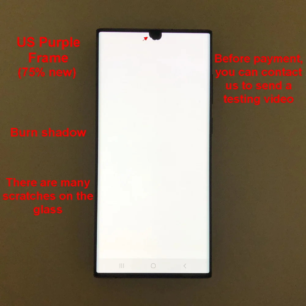 Display Super AMOLED per Samsung Galaxy S22 Ultra LCD SM-S908 S908U S908E, Schermo Touch Digitizer di Ricambio con Difetti