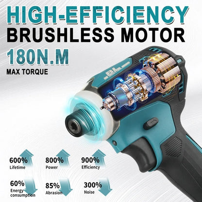 Makita DTD171 Avvitatore a Impulsi Brushless 18V, Ricaricabile, con Luce LED, Solo Corpo Macchina