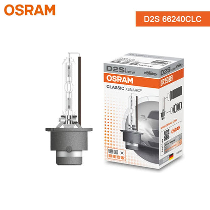 Lampadina OSRAM Xenon Originale D1S D2S D3S D4S 12V 35W per Fari Auto CLASSIC CLC HID 4200K Bianco Standard Germania 1x