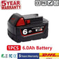 Batteria sostitutiva da 18 V 12,0 Ah, compatibile Milwaukee M18 - Batteria ricaricabile agli ioni di litio 21700 a 15 celle Modello M18 - 48-11-1815