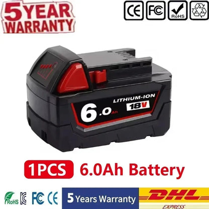 Batteria sostitutiva da 18 V 12,0 Ah, compatibile Milwaukee M18 - Batteria ricaricabile agli ioni di litio 21700 a 15 celle Modello M18 - 48-11-1815