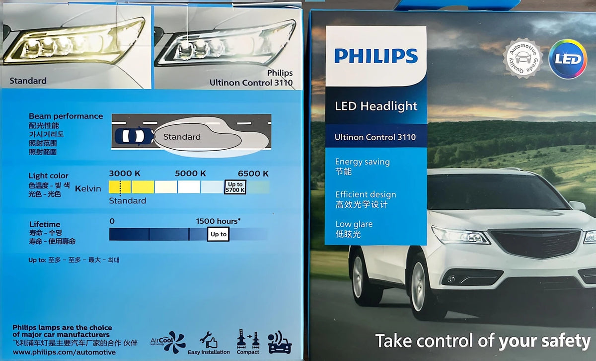 Philips LED H7 Faro 12V/24V 4200K 5700K 6000K 6500K Bianco brillante Faro automatico Lampade a LED,