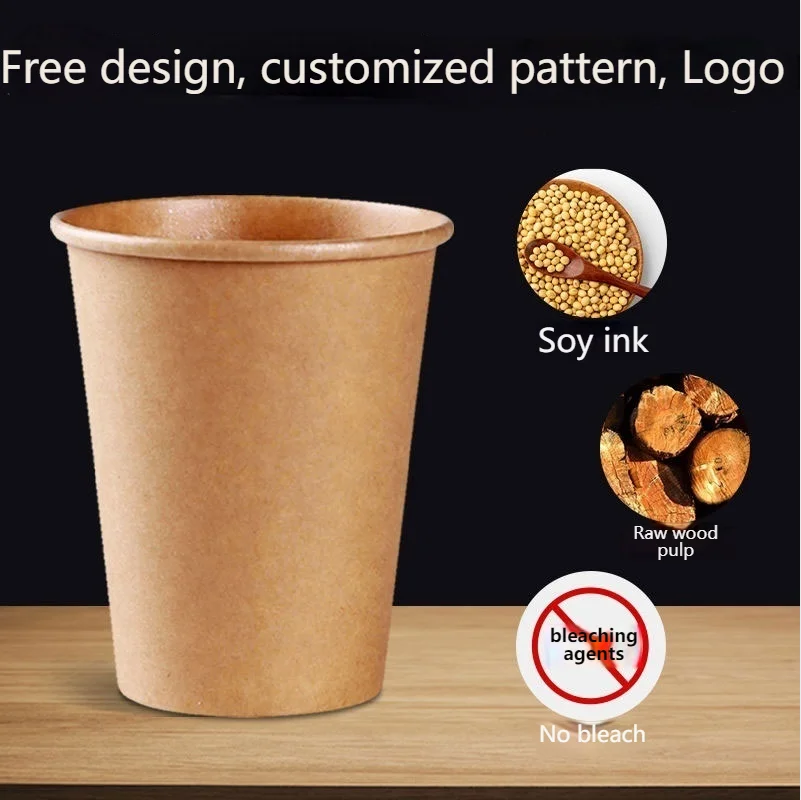 100/200 pezzi bicchieri di carta usa e getta 250ml bicchieri di carta tinta unita tazza di caffè tazza di latte tazza di carta per forniture per feste calde