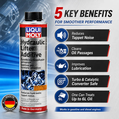 LIQUI MOLY 2770 Additivo per Alzavalvole Idraulici 300ml, Additivo per Olio Motore, Riduttore Rumore Tappetini