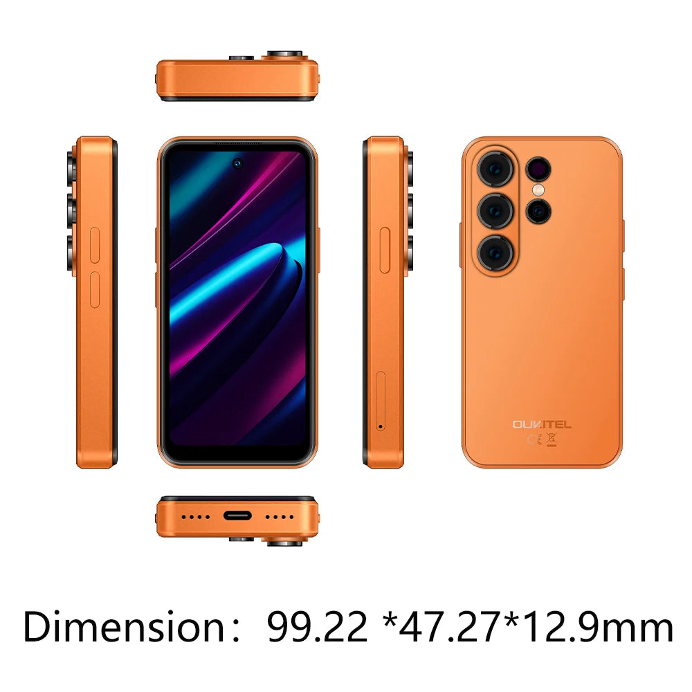 OUKITEL C26, smartphone mini, display ultra compatto da 4 pollici, fino a 12 GB di RAM (3+9) + 32 GB di ROM, batteria da 2300 mAh, Android 16, Gemini AI, piccolo telefono cellulare da tasca, leggero e sempre connesso.