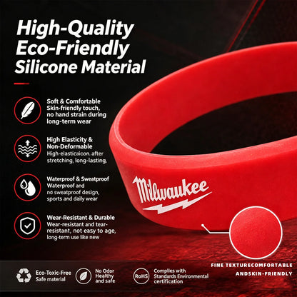 Braccialetto Sportivo in Gomma Milwaukee Tool Decor per Coppie, Basket e Fitness