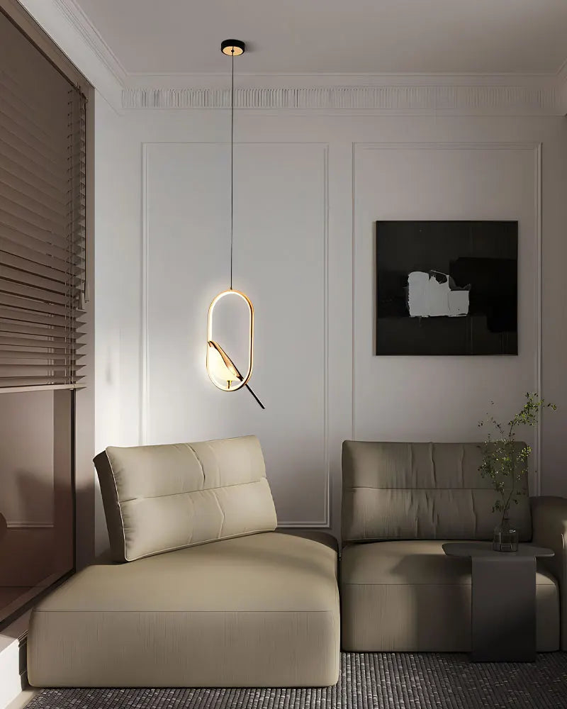 Lampade a sospensione a LED per uccelli gazza girevoli per interni per sala da pranzo AC85-265V Lampade a sospensione per camera da letto sospese con cavo da 1,5 m