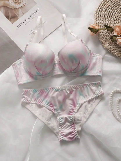 Nuovo design mimetico rosa dolce di vendita caldo con anello in acciaio che raccoglie tirare e reggiseno anti-cedimento A2139
