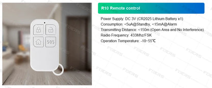 FUERS Sistema di Allarme Domestico 4G con Schermo TFT da 7 Pollici G70 Sistema di Allarme Antifurto Wireless GSM WiFi Compatibile con Tuya Smart