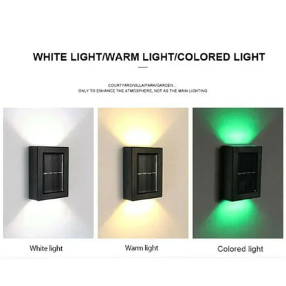 Faretti solari su e giù per esterni, lampada da parete stradale a energia solare lampada solare impermeabile da giardino decorativa