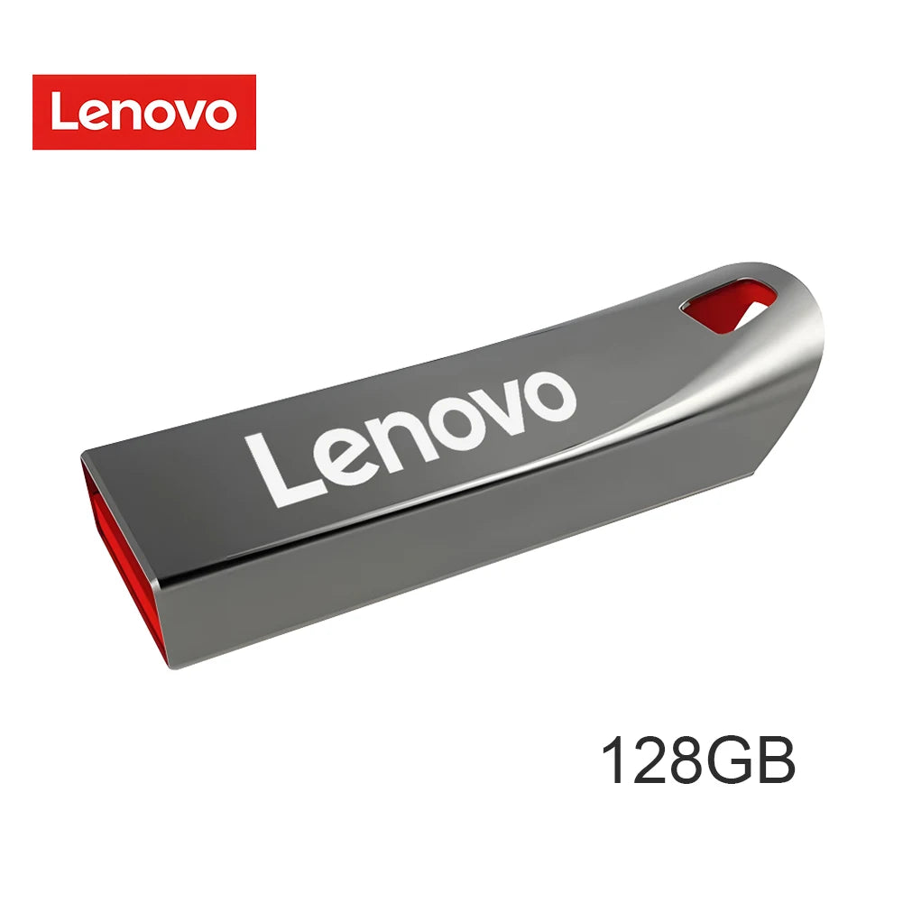 Pendrive USB 3.0 ad alta velocità di Lenovo, in metallo, unità flash portatile per l’archiviazione esterna di dati, disponibile in diverse capacità: 128 GB, 64 GB, 1 TB, 512 GB, 256 GB.