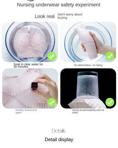 Reggiseno per allattamento premaman con bottone frontale Intimo raccolto regolabile Reggiseno per allattamento confortevole per l'allattamento di vestiti per donne incinte