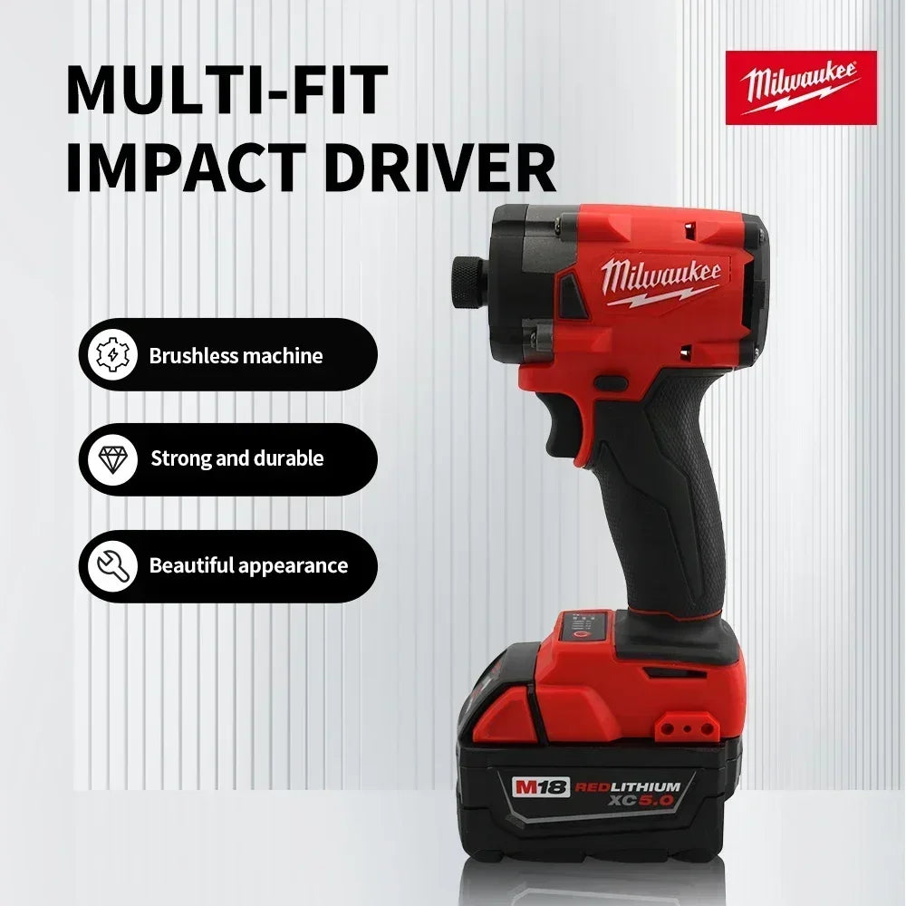 Originale Milwaukee M18 Avvitatore a Impulsi Brushless 1/4" Hex 18V ad Alta Coppia, Utensile Elettrico Compatto Senza Fili per Avvitare Viti