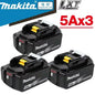 Batteria originale Makita 18V 5Ah, per batteria Makita 18V DHR183 BL1830B BL1850B BL1850 BL1840 BL1860 BL1815 Batteria al litio sostitutiva