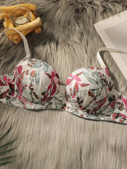 Set di biancheria intima modello rinted carino da donna di vendita caldo che raccoglie push up set di reggiseno aderente sottile e confortevole A2134