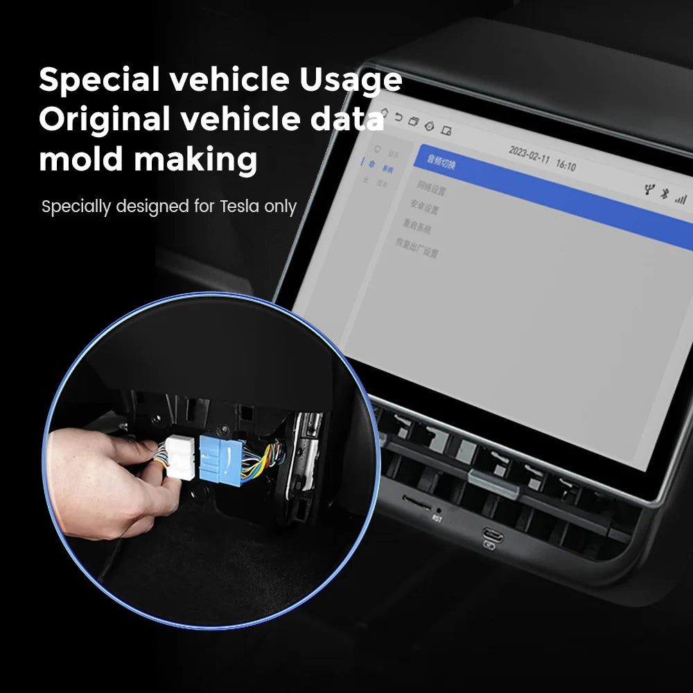 Mekede Sistema Multimediale di Intrattenimento Android da 8,66 Pollici 4GB 64GB con Controllo Touch per Tesla Model 3/Y, Regolazione Sedile, Controllo Climatizzatore, Supporto YouTube Netflix 4G LTE WiFi, Lettore Video Multim