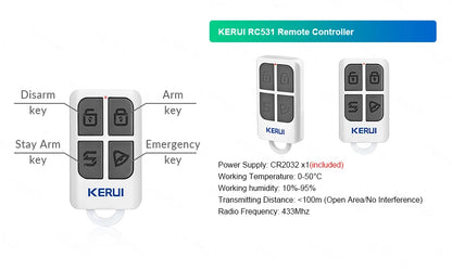 KERUI W184 Tuya Smart 4G Sistema di Allarme Wireless WIFI GSM Allarme Rilevatore di Movimento Sensore Porta Antifurto Supporto Alexa e Google
