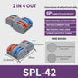 Mini connettori per cavi a cablaggio rapido 1/2/3/4/5 vie SPL Splitter compatto universale Conduttori elettrici Morsettiera domestica push-in