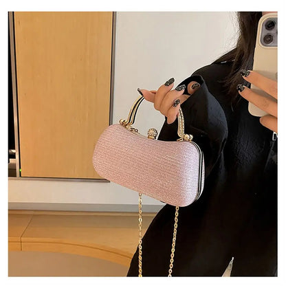 Borsa da sera da donna con perline da sposa Borsa da pranzo Borse a tracolla a catena Elegante pochette con strass Borsa da sera a forma di uovo