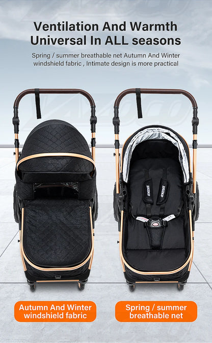 Passeggino 3 in 1 Passeggino multifunzionale Facile da viaggio pieghevole Seggiolino di sicurezza per carrozzina portatile Standard UE Spedizione gratuita