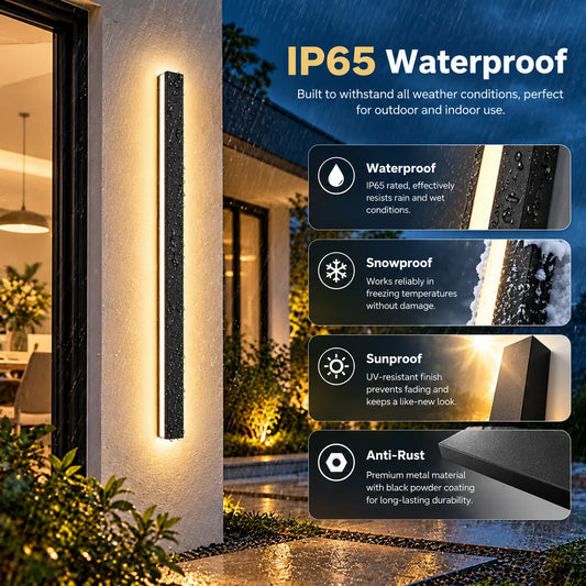 Lampada da parete a LED per esterni IRALAN, lampada decorativa da parete impermeabile e resistente ai raggi solari, ideale per giardini, cortili e ambienti interni.