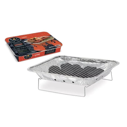 2 CONFEZIONI BARBECUE A CARBOLE ISTANTANEO CM31X21X5 USAE GETTA-CARBONE Monouso Istantaneo con Griglia in Metallo, Carbone Vegetale ad Accensione Rapida, BBQ Portatile per Campeggio, Picnic e Spiaggia, Uso Esterno
