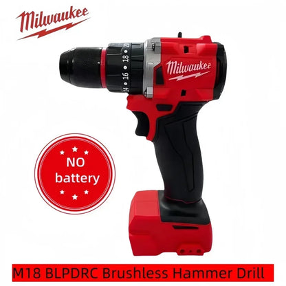 Trapano a percussione compatto Milwaukee M18 con motore brushless, leggero e ad alta potenza, ideale per la foratura quotidiana di metallo e legno
