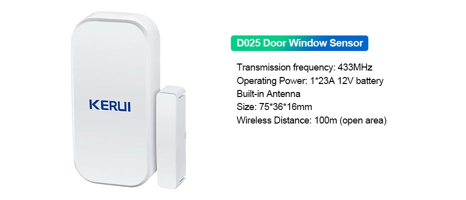 Sistema di Allarme Domestico KERUI WIFI 4G GSM Compatibile con App Tuya Smart Life, Alexa e Google, Sicurezza Wireless per Casa 433MHz