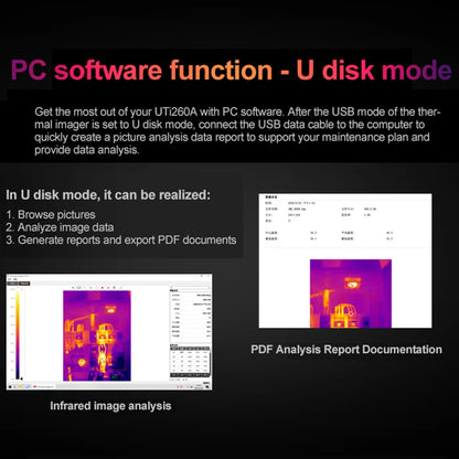 UNI-T UTI260B UTI260A Termocamera 256X192 Pixel Termocamera UTI260B + Circuito PCB Test tubi di riscaldamento a pavimento