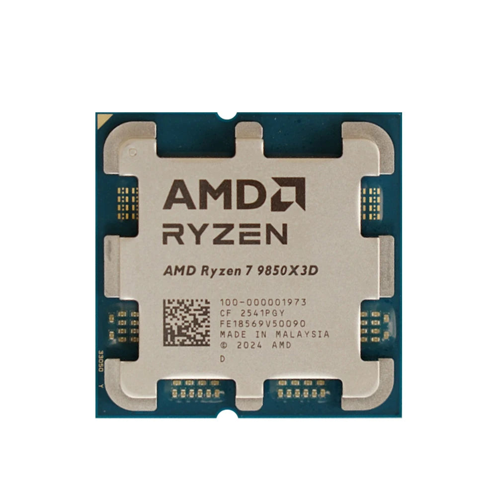 CPU AMD Ryzen 7 9850X3D 8-Core, 4.7GHz Base 5.6GHz Boost, 96MB Cache L3, Socket AM5, DDR5, 120W TDP, Senza Dissipatore