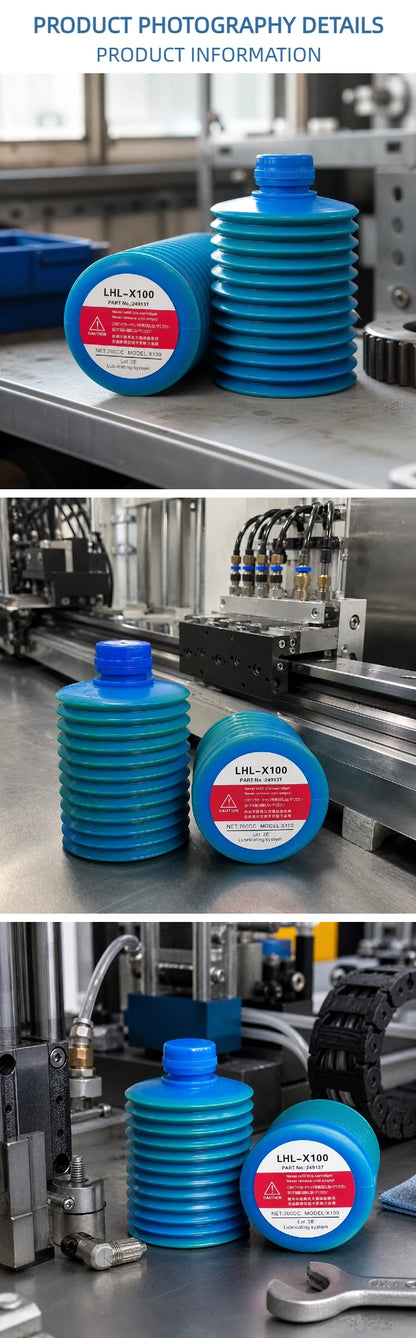 Cartuccia di Grasso LUBE LHL-X100-7 249137 per Macchine CNC, Lubrificazione Centralizzata, Guide Lineari e Viti a Ricircolo di Sfere 700CC