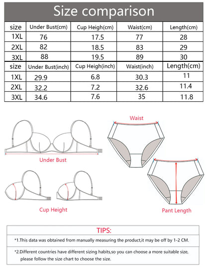 2 set con reggiseni semitrasparenti per donna Reggiseni con ferretto a copertura totale Reggiseno in pizzo sollevabile taglie forti per seno pesante YS2593