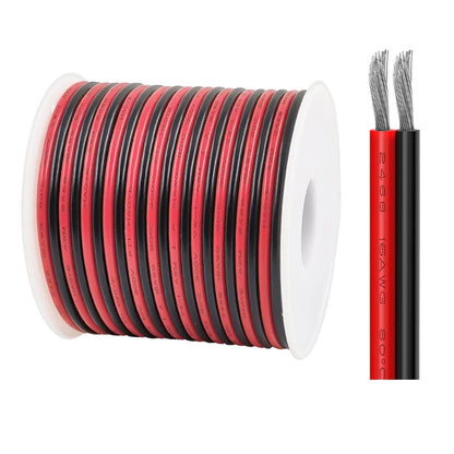 Cavo di collegamento rosso nero 12V Cavo piatto automobilistico a 2 pin Cavi di prolunga LED per campanello Lampada a nastro LED Altoparlanti per illuminazione a nastro