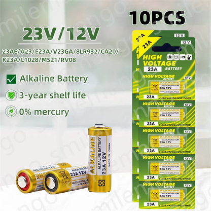 5-100PCS A23 23A 12V Batteria Alcalina 23GA A23S E23A EL12 MN21 V23GA GP23A MS21 LRV08 Per Campanello di Controllo Remoto Giocattolo Elettrico