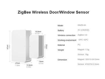 SONOFF SNZB-06P SNZB-05P Zb Bridge Pro Sensore di perdite d'acqua Zigbee ZbminiL2 SNZB-02D Sensore per porte e finestre Sensore di temperatura e umidità