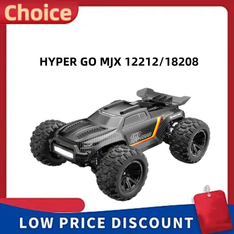 Local+ HYPER GO MJX 12212 1:12 18208 1:18 Monster Truck RC Elettrico a Quattro Ruote Motrici 3S ad Alta Velocità con Motore Brushless, Auto RC Fuoristrada 4x4 con Spedizione Locale in 24h dall'UE