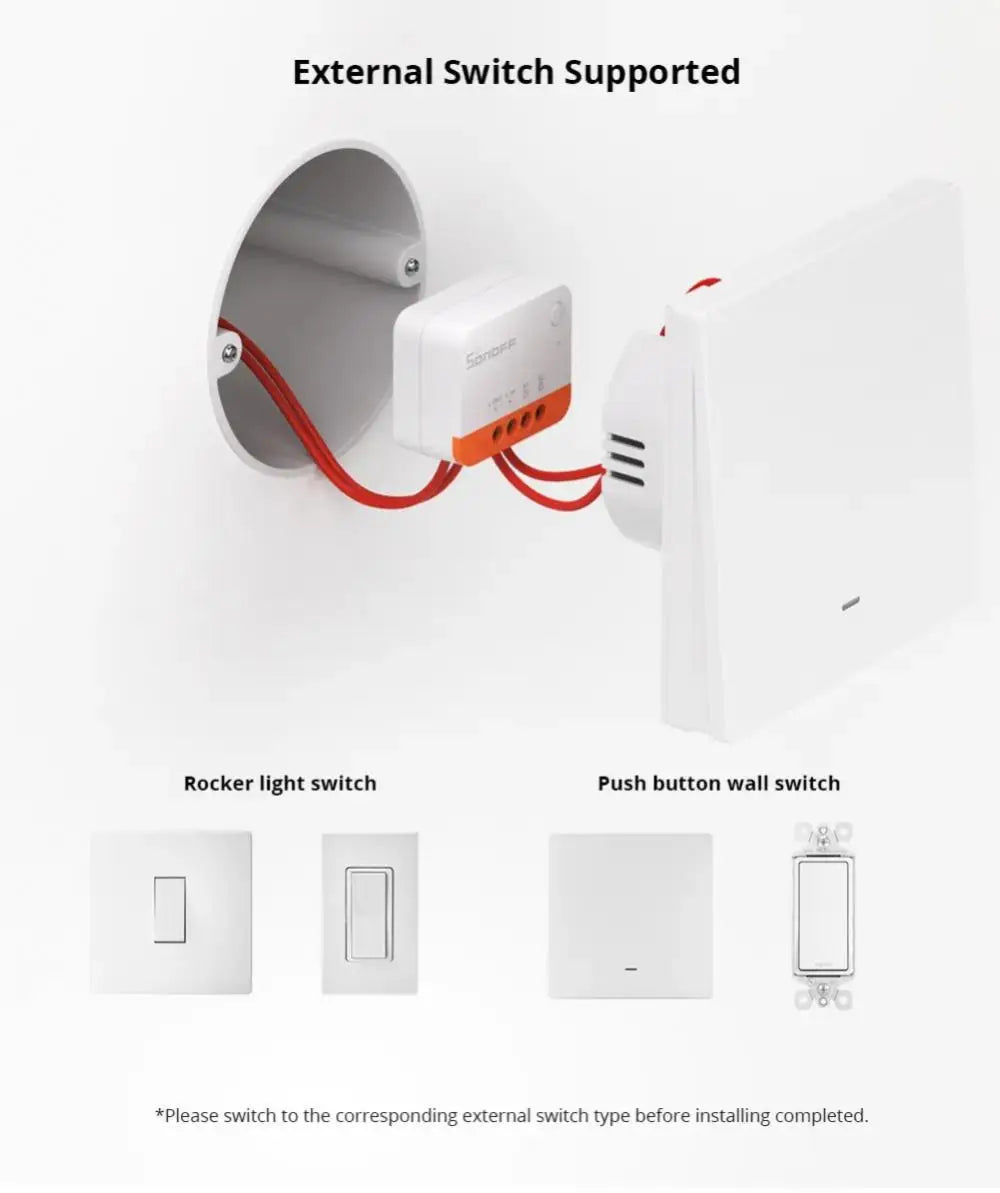 SONOFF ZBMINI L2 Extreme ZigBee Smart Switch Nessun cavo neutro richiesto Interruttore di controllo a 2 vie a 1 banda Funziona vocale Alexa con ZBBridge