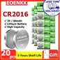 10-200 PZ LR2016 Batteria al litio ricaricabile 3 V sostituisce CR2016 LM2016 per orologio, calcolatrice, chiave dell'auto, pulsante a distanza, pila a bottone