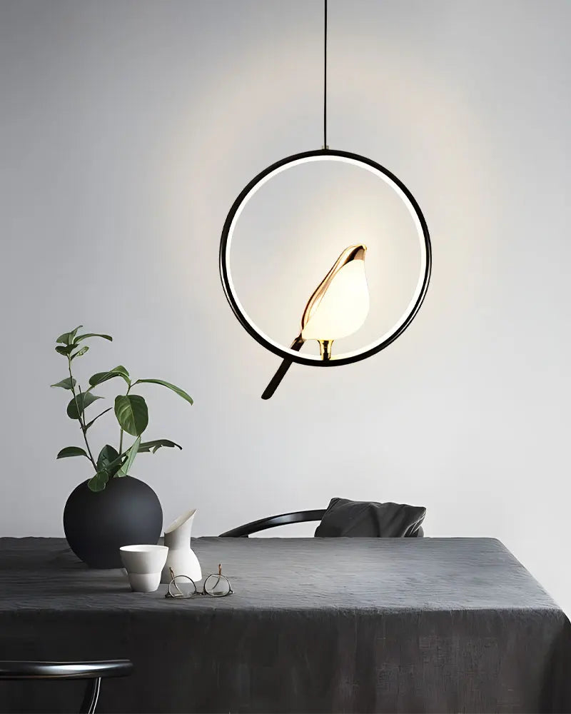 Lampade a sospensione a LED per uccelli gazza girevoli per interni per sala da pranzo AC85-265V Lampade a sospensione per camera da letto sospese con cavo da 1,5 m
