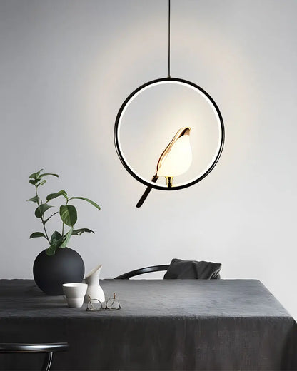 Lampade a sospensione a LED per uccelli gazza girevoli per interni per sala da pranzo AC85-265V Lampade a sospensione per camera da letto sospese con cavo da 1,5 m