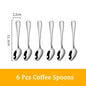 Set di posate da 24 pezzi in acciaio inossidabile, set di stoviglie, cucchiaio e forchetta, coltello, forchetta, cucchiaio da dessert, cucchiaio da tè