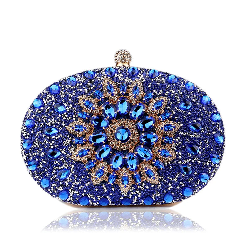 Diamond Crystal Women Make Up Cosmetic Evening Shoulder Messenger pochette borsa per telefono borsa dorata argentea rossa rosa nera