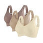 Set da 3 pezzi: reggiseno push-up da donna, senza ferretto, con effetto lifting, intimo senza cuciture, reggiseno a coste con scollo a V, taglie forti, lingerie sexy, taglie M-4XL, intimo 2028.